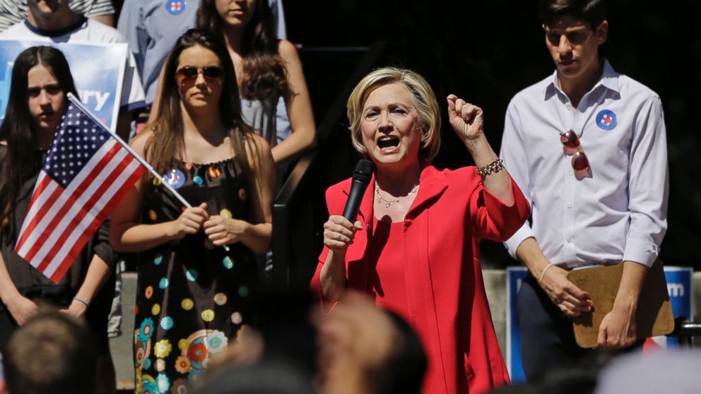 Democratic presidential candidate Hillary Rodham Clinton speaks during a campaign event, July 3, 2015, in Hanover, N.H