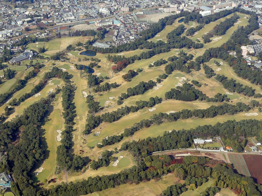PHOTO: Photo taken Nov. 2, 2017, from a Kyodo News helicopter shows Kasumigaseki Country Club in Kawagoe, Saitama Prefecture, where Donald Trump is scheduled to play a round of golf with Shinzo Abe and PGA Tour player Hideki Matsuyama on Nov. 5.