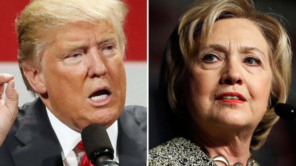 Donald Trump speaks in Milwaukee on April 4, 2016 and Hillary Clinton speaks in Philadelphia on April 6, 2016.
