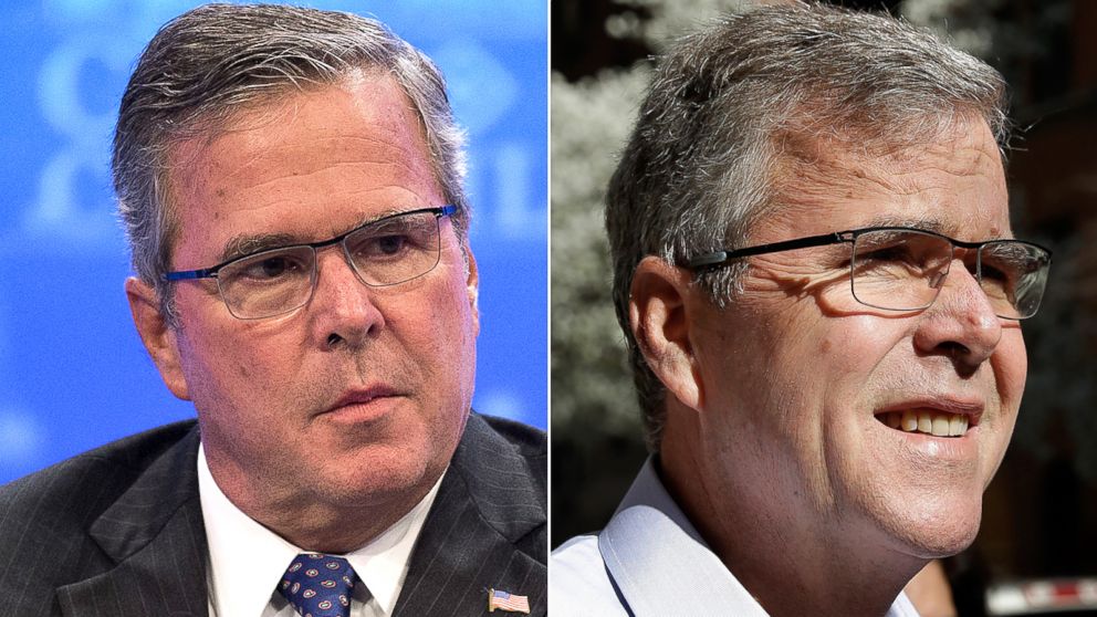 PHOTO: Jeb Bush, left, Dec. 1, 2014 and April 23, 2015. Bush has lost weight using the paleo diet.