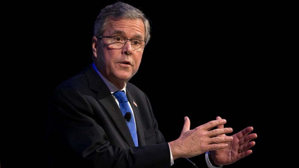 Former Florida Gov. Jeb Bush speaks at a Economic Club of Detroit meeting in Detroit, Feb. 4, 2015. 