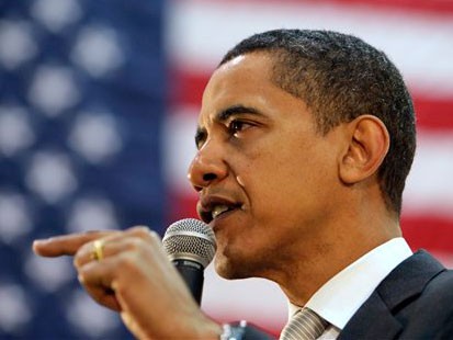 Pic of Sen. Barack Obama, now officially the Democratic nominee for president, on the campaign trail earlier this year.