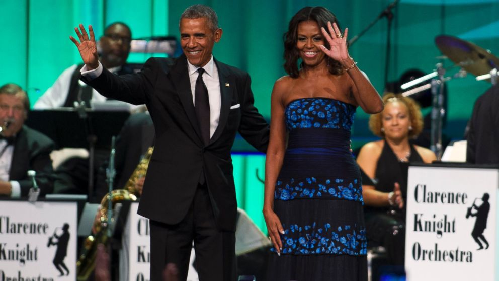 PHOTO: President Barack Obama and first lady Michelle Obama arrive at the Congressional Black Caucus Foundation?s 45th Annual Legislative Conference Phoenix Awards Dinner at the Walter E. Washington Convention Center in Washington, Sept. 19, 2015.