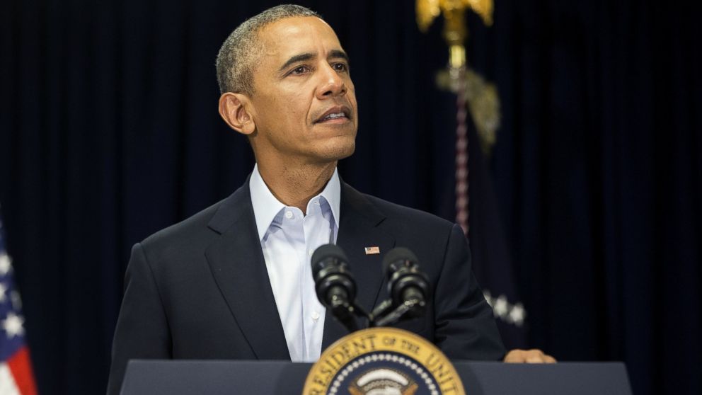President Barack Obama speaks to reporters about the death of Supreme Court Justice Antonin Scalia at Omni Rancho Las Palmas in Rancho Mirage, Calif., on Feb. 13, 2016.