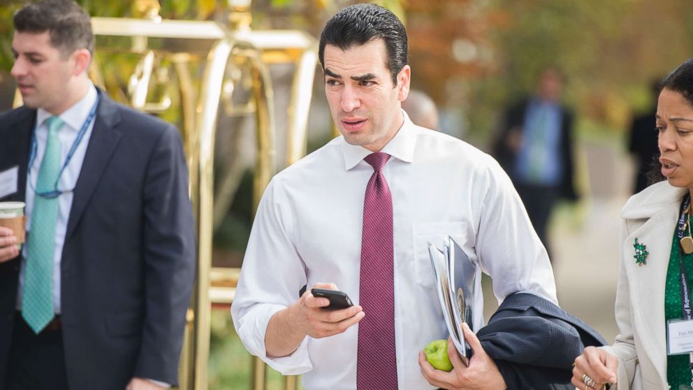 PHOTO: Rep.-elect Ruben Kihuen, D-Nev., arrives to the Capitol Hill Hotel on the day freshman members checked in for orientation, November 14, 2016. 