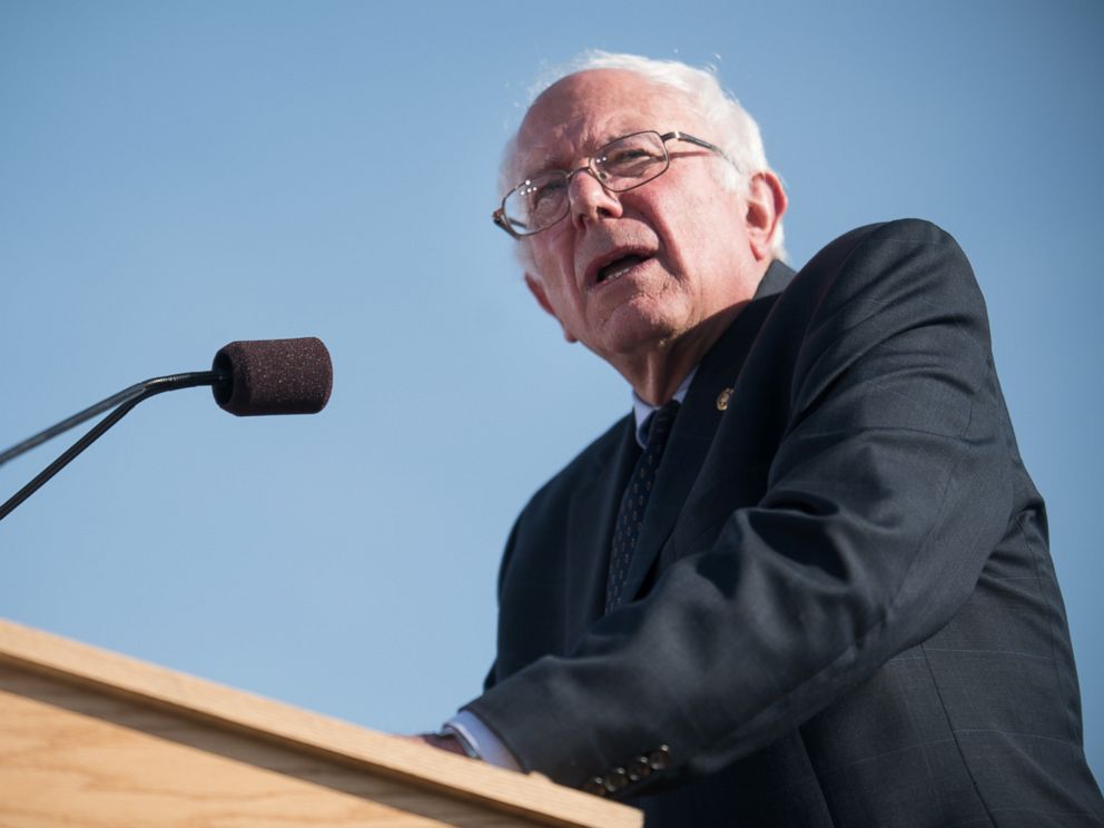 PHOTO: Sen. Bernie Sanders speaks, May 26, 2015 in Burlington, Vt., where he formally announced he will seek the Democratic nomination for president.