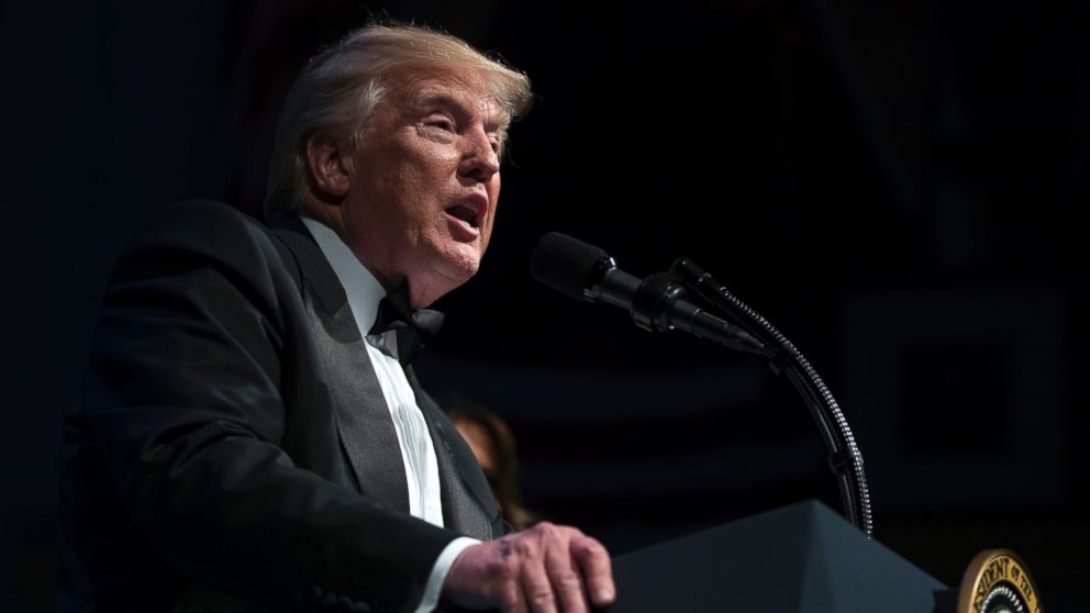 President Donald Trump speaks during the Ford's Theatre Annual Gala at the Ford's Theatre in Washington, Sunday, June 4, 2017.