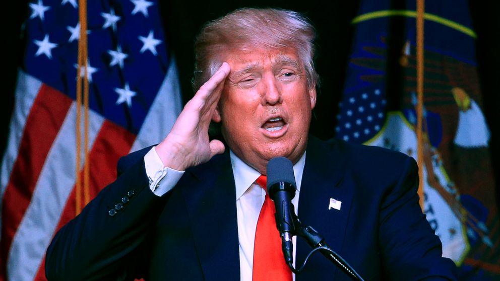 Republican presidential candidate Donald Trump speaks at a campaign rally Friday, March 18, 2016, in Salt Lake City.