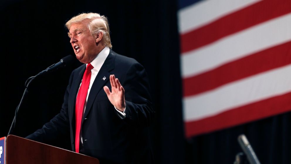 Republican presidential candidate Donald Trump delivers a campaign speech in Charlotte, N.C. Thursday, Aug. 18, 2016.