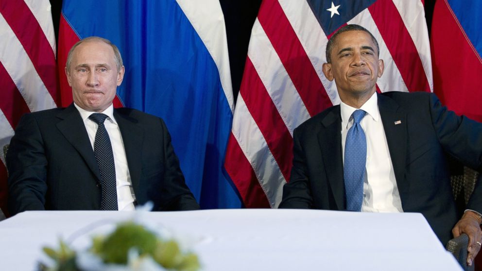 President Barack Obama participates in a bilateral meeting with Russian President Vladimir Putin during the G20 Summit, in this June 18, 2012 photo in Los Cabos, Mexico.