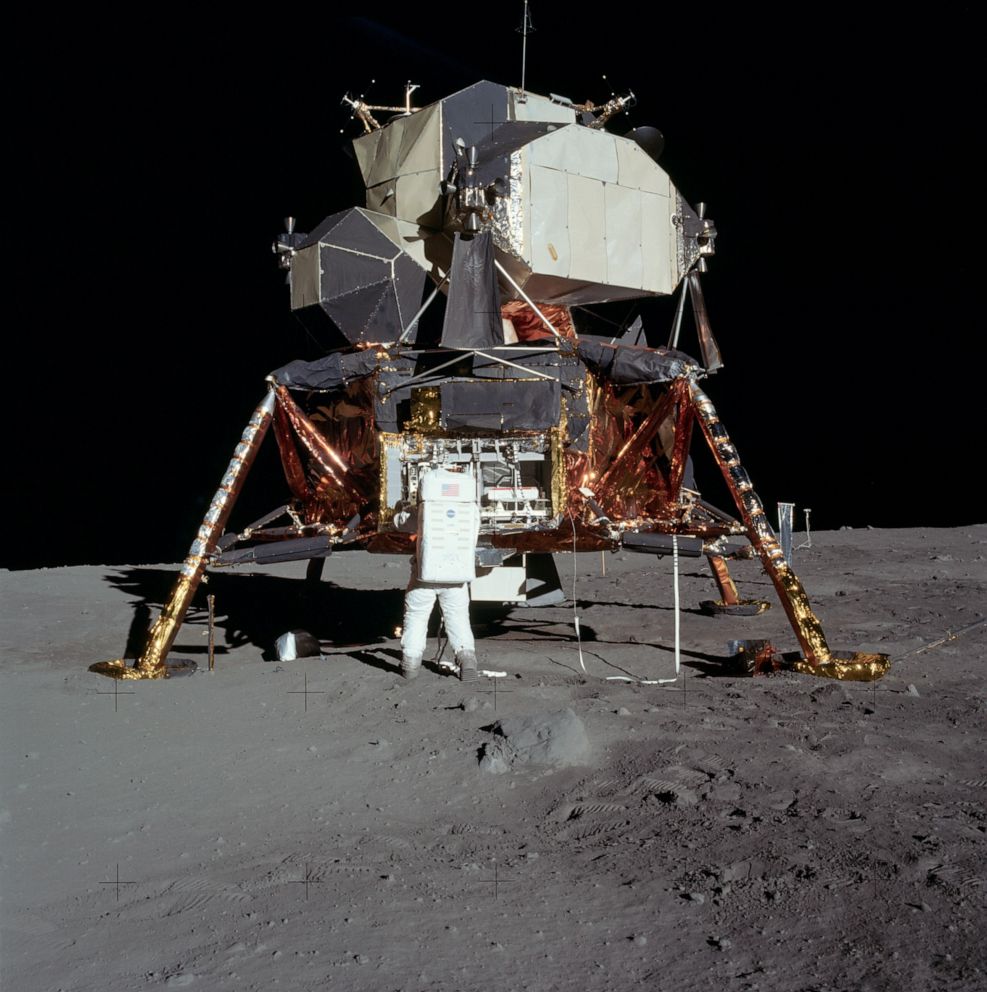 PHOTO: The Apollo 11 Lunar Module (LM) "Eagle" was the first crewed vehicle to land on the Moon.