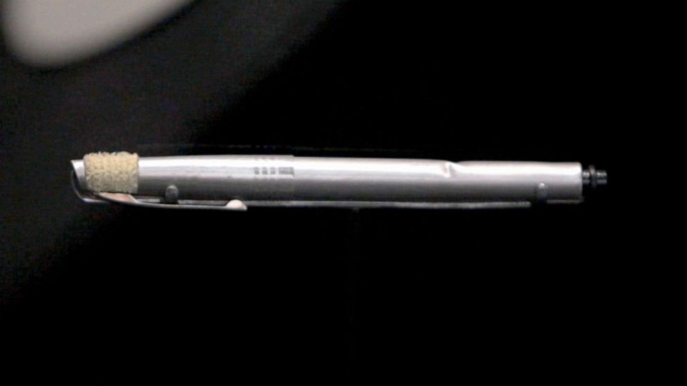 PHOTO: The pen, seen here, used to fix the broken switch and bring Apollo 11 astronauts back to Earth, is on display at The Museum of Flight in Seattle, WA. 