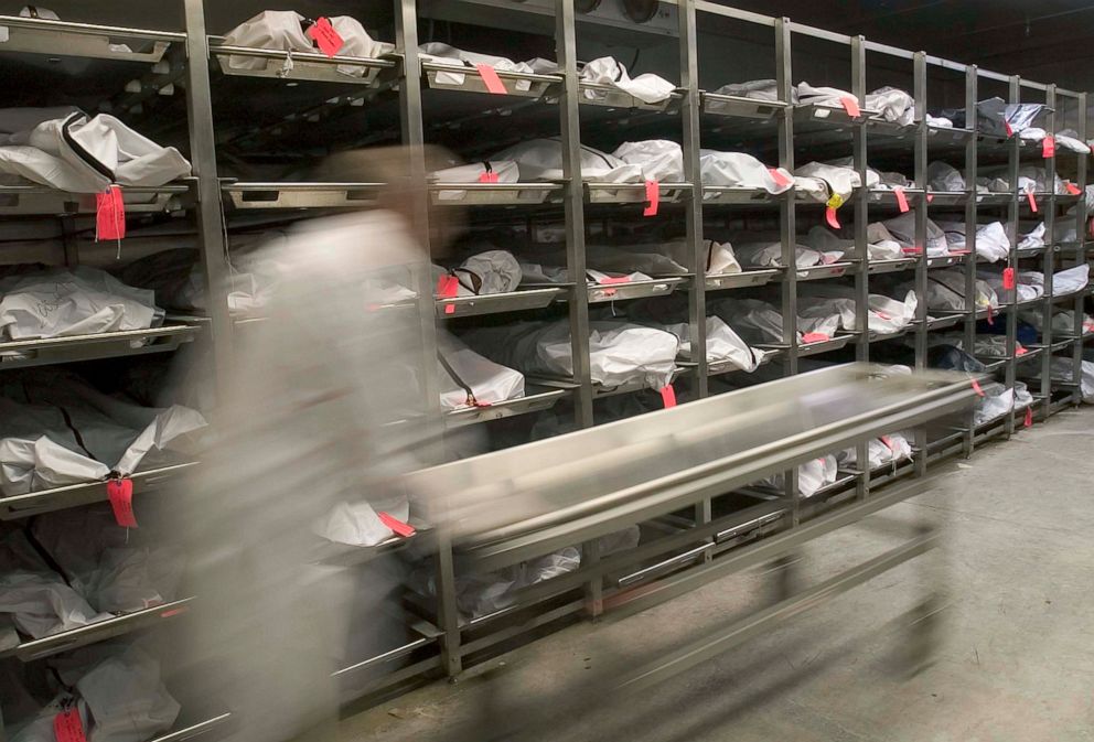 PHOTO: Photo of migrant body bags in Arizona, Aug. 30, 2005.