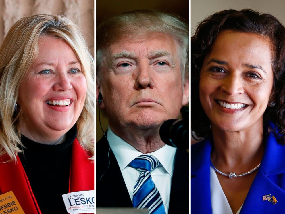 PHOTO: Republican State Rep. Debbie Lesko and Democrat Dr. Hiral Tipirneni are competing for a congressional seat in Arizona's special election on April 24, 2018.