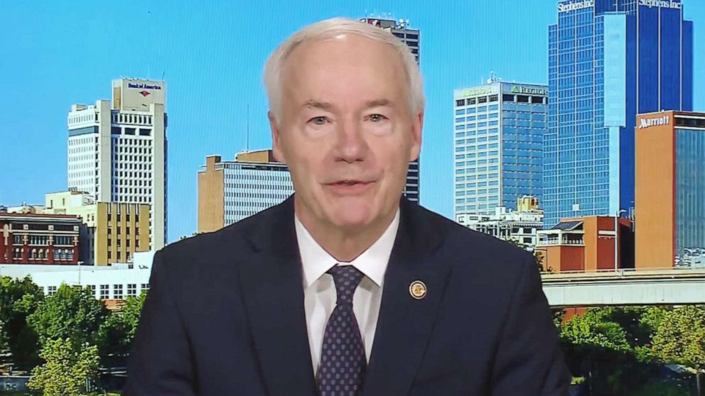 PHOTO: Arkansas Gov. Asa Hutchinson appears on ABC's, "Good Morning America," Aug. 5, 2021.