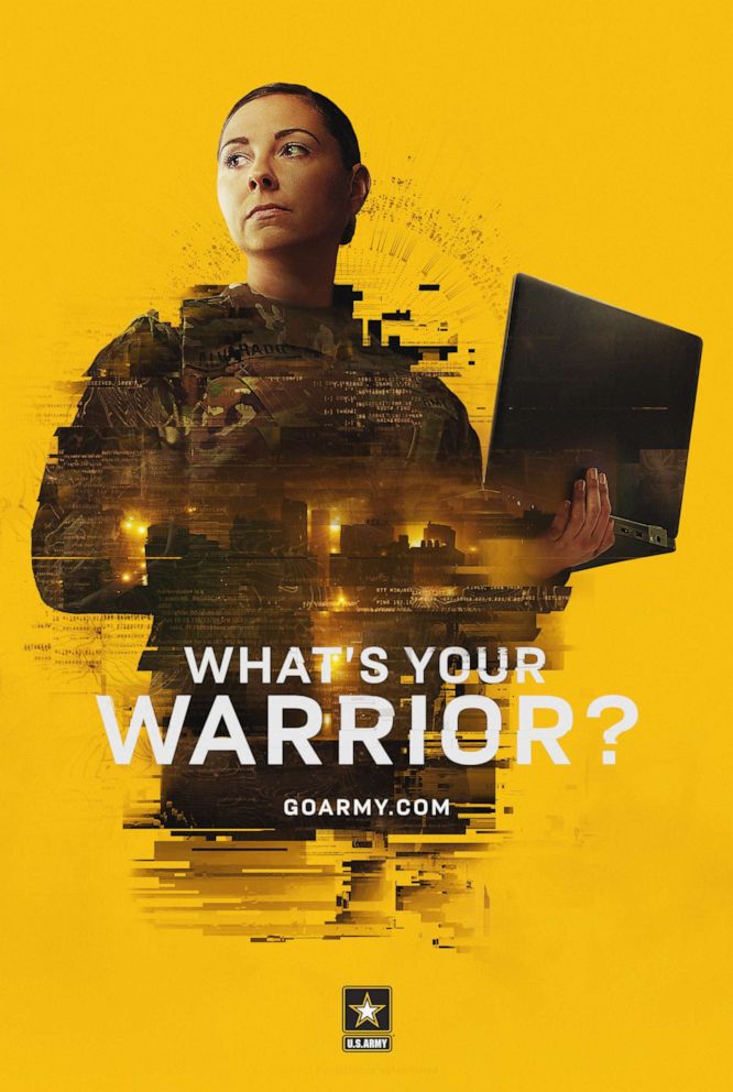 PHOTO: Captain Erika Alvarado, who serves on an Army Reserve Cyber Protection Team is seen in the Armys new recruiting campaign Whats Your Warrior