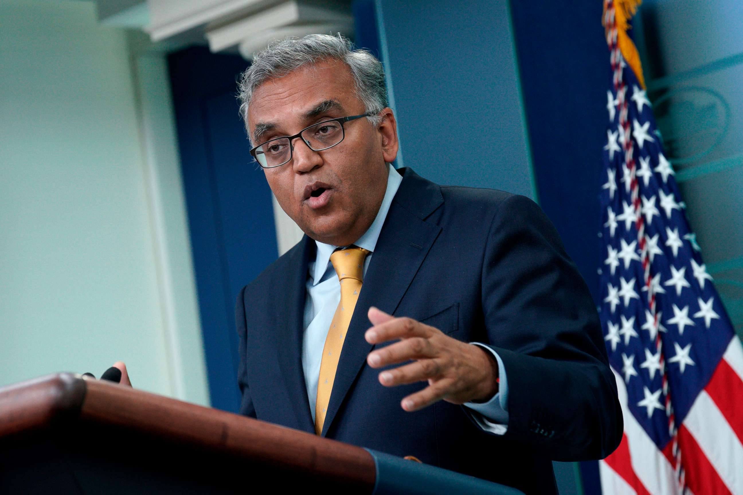 PHOTO: Ashish Jha, White House Covid-19 response coordinator, speaks during a news conference at the White House in Washington, D.C., June 2, 2022. 