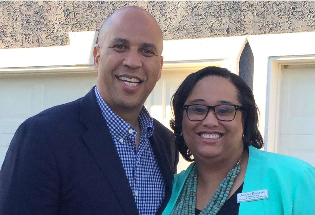 PHOTO: Ashley Bennett pictured with Sen. Cory Booker, D-N.J. 