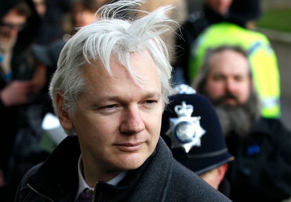 PHOTO: Julian Assange, WikiLeaks founder, arrives at the Supreme Court in London, Feb. 1. 2012