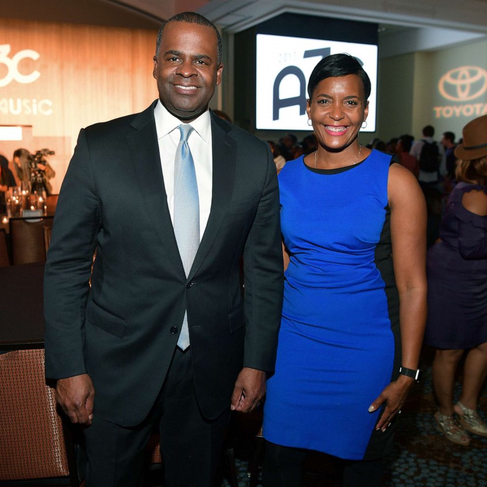 PHOTO: Kasim Reed and Keisha Lance Bottoms attend A3C Welcome To Atlanta Reception, Oct. 4, 2017, in Atlanta.
