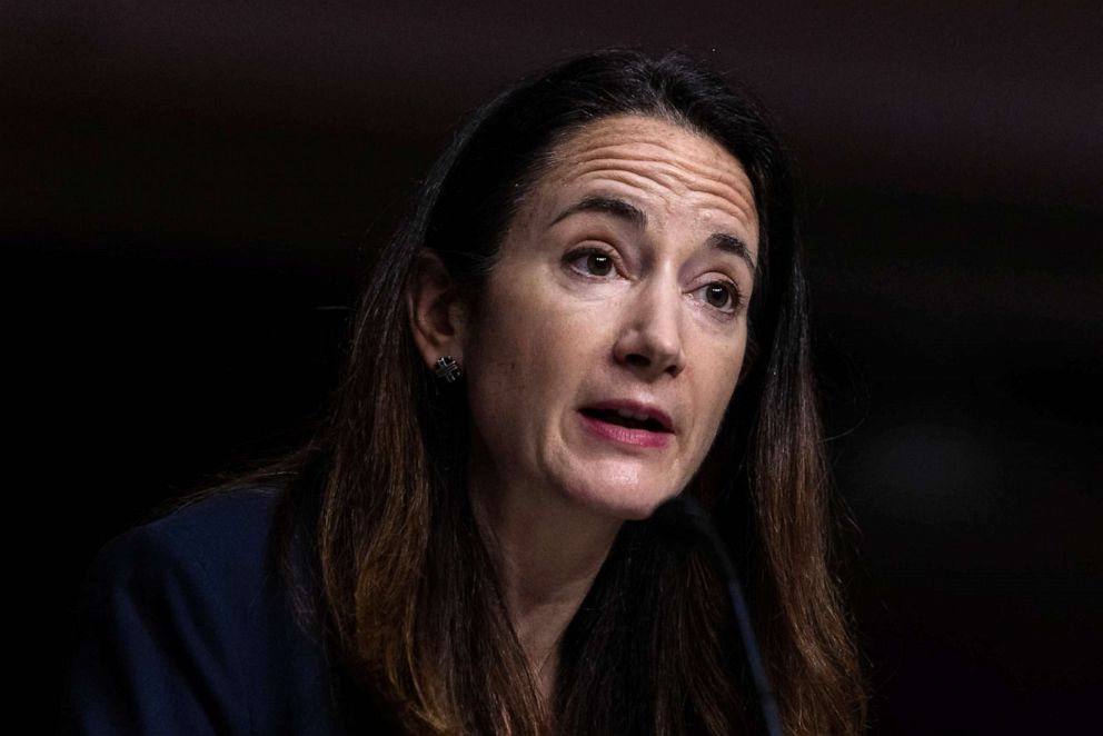 PHOTO: Director of National Intelligence Avril Haines testifies at a Senate Armed Services committee hearing April 29, 2021, in Washington, D.C. 