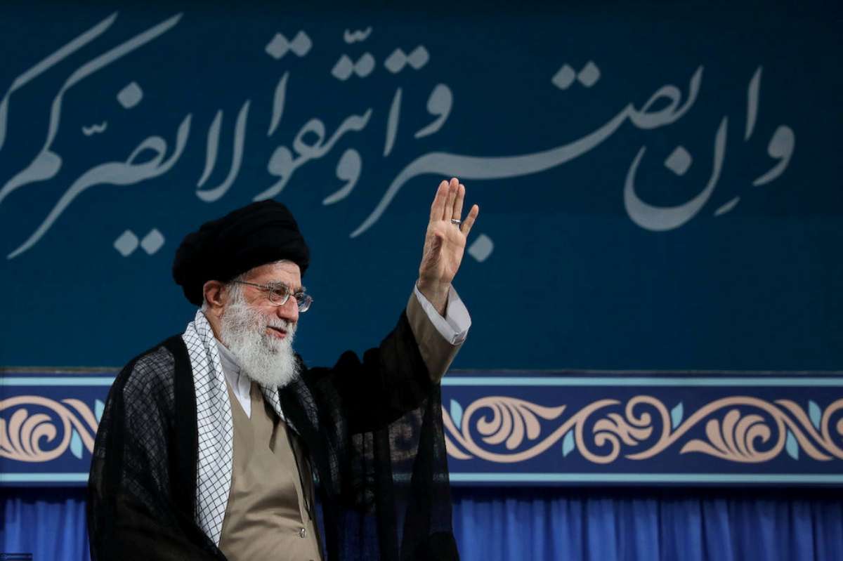 PHOTO: Iran's Supreme Leader Ayatollah Ali Khamenei is seen at the Hussayniyeh of Imam Khomeini in Tehran, Iran, Aug. 13, 2018.