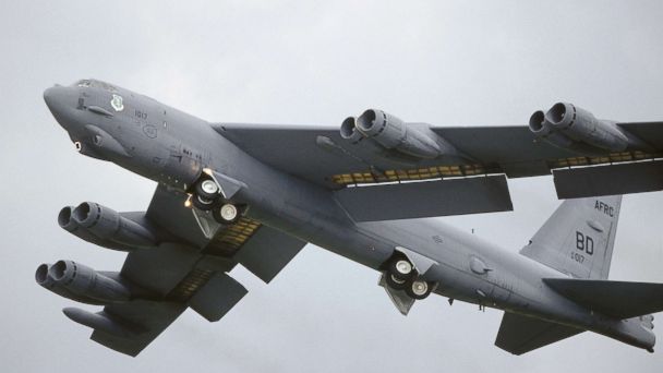 US B-52 Flies Over Disputed Islands In The South China Sea - ABC News