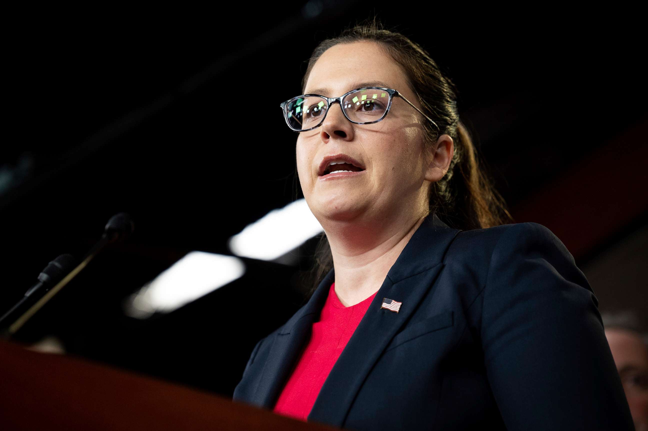 PHOTO: Representative Elise Stefanik speaks at a press conference in Washington, April 5, 2022.