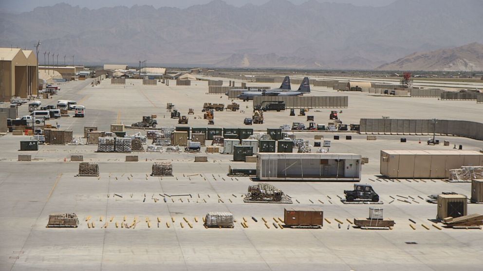 PHOTO: U.S. troops preparing to withdraw from Bagram Air Base in Afghanistan, June 23, 2021.