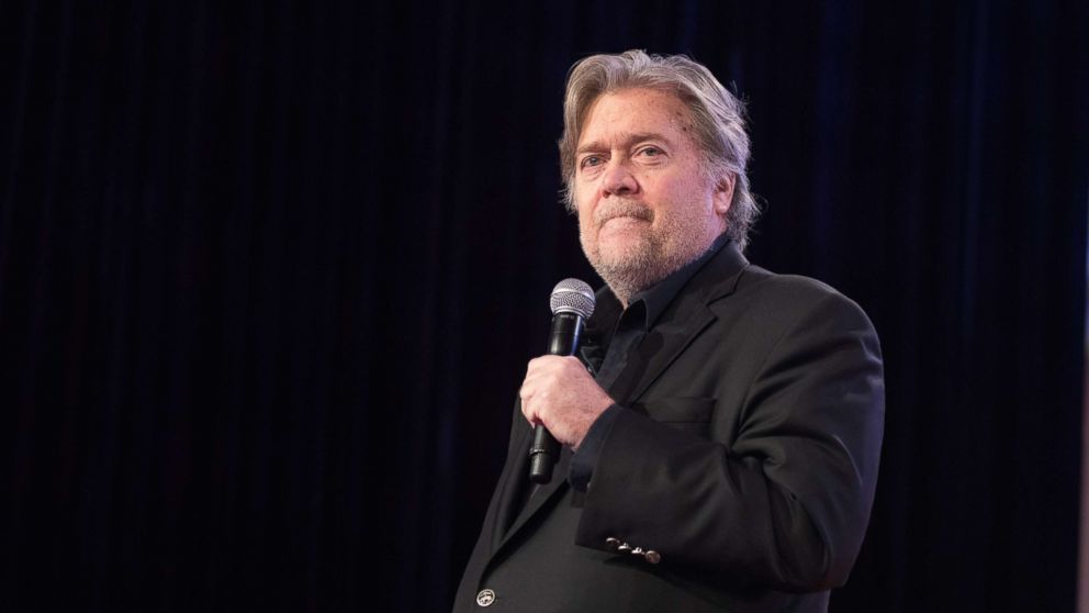 Steve Bannon speaks at the Values Voter Summit, a conference of Christian religious and social conservatives, at the Omni Shoreham Hotel in Washington, D.C., Oct. 14, 2017. The former White House chief strategist urged religious conservatives to continue fighting the GOP establishment. 
