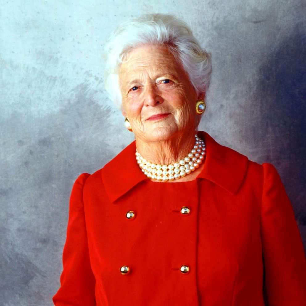 PHOTO: Former First Lady Barbara Bush is seen on Aug. 23, 2001 in Houston.