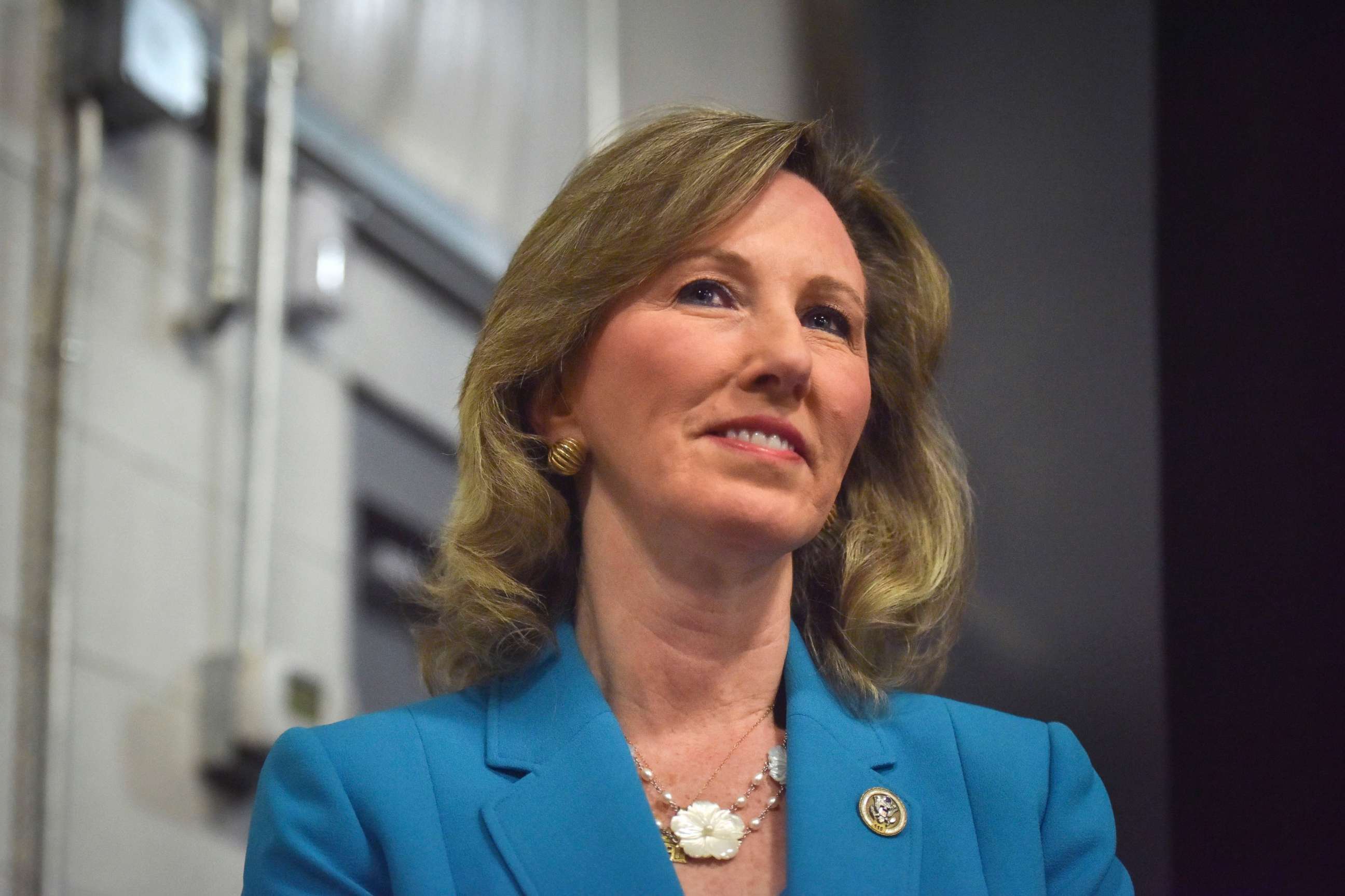 PHOTO: Rep. Barbara Comstock attends a rally, Oct. 30, 2017, in Sterling, Va.
