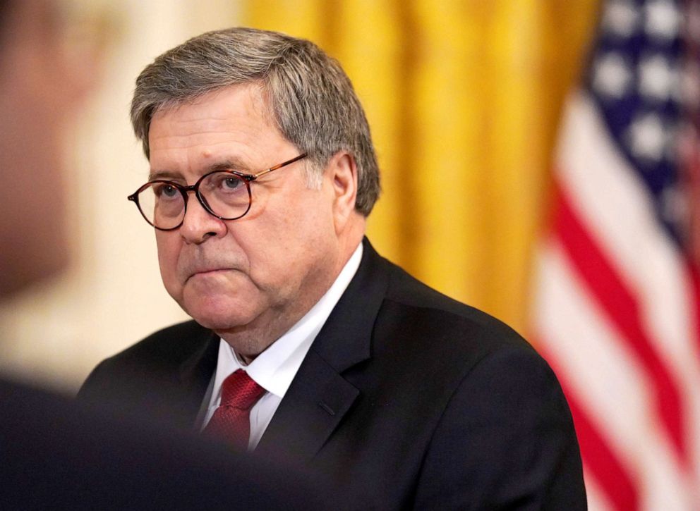 PHOTO: Attorney General William Barr at the "2019 Prison Reform Summit" in the East Room of the White House, April 1, 2019. 