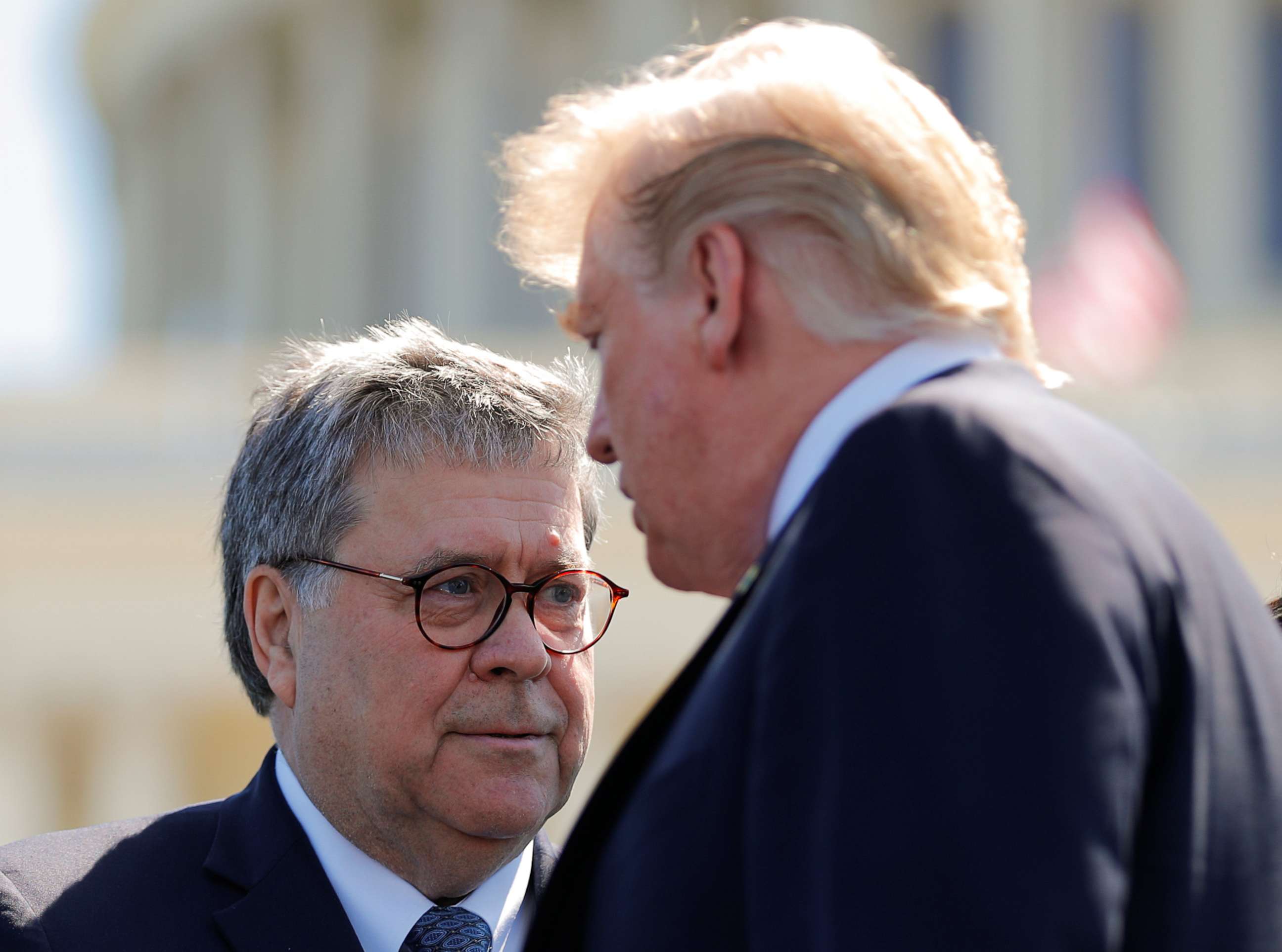 PHOTO: U.S. Attorney General William Barr attend the 38th Annual National Peace Officers Memorial Service with President Donald Trump on Capitol Hill in Washington, May 15, 2019.