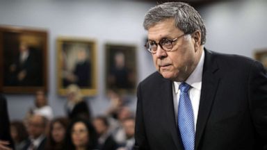 PHOTO: Attorney General William Barr arrives to testify in the Rayburn House Office Building on Capitol Hill April 9, 2019 in Washington, D.C.