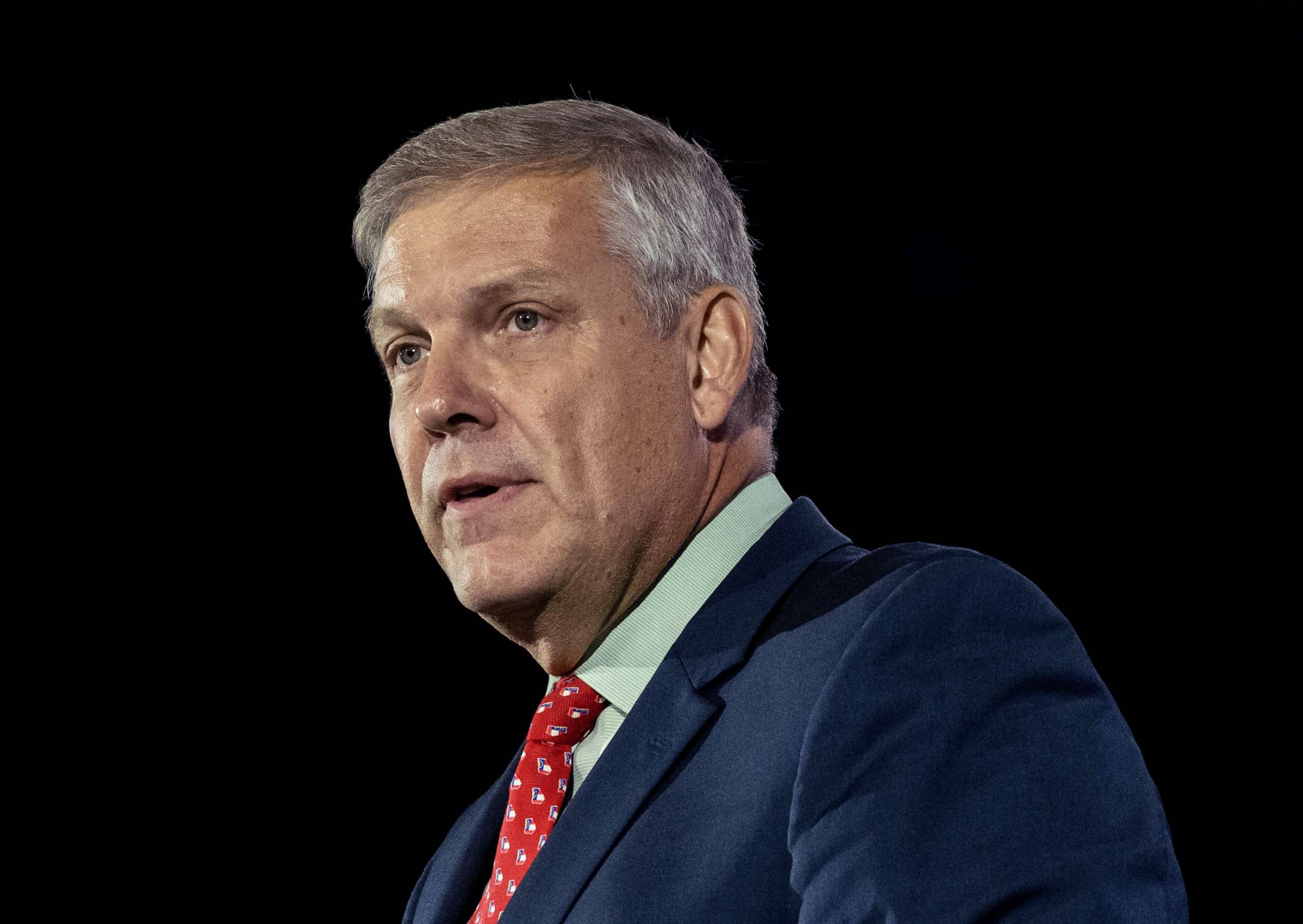 PHOTO: Republican Rep. Barry Loudermilk of Georgia speaks on the last day of the annual "Road To Majority Policy Conference" held by the Faith & Freedom Coalition at the at the Gaylord Opryland Resort & Convention Center, June 18, 2022 in Nashville, Tenn.