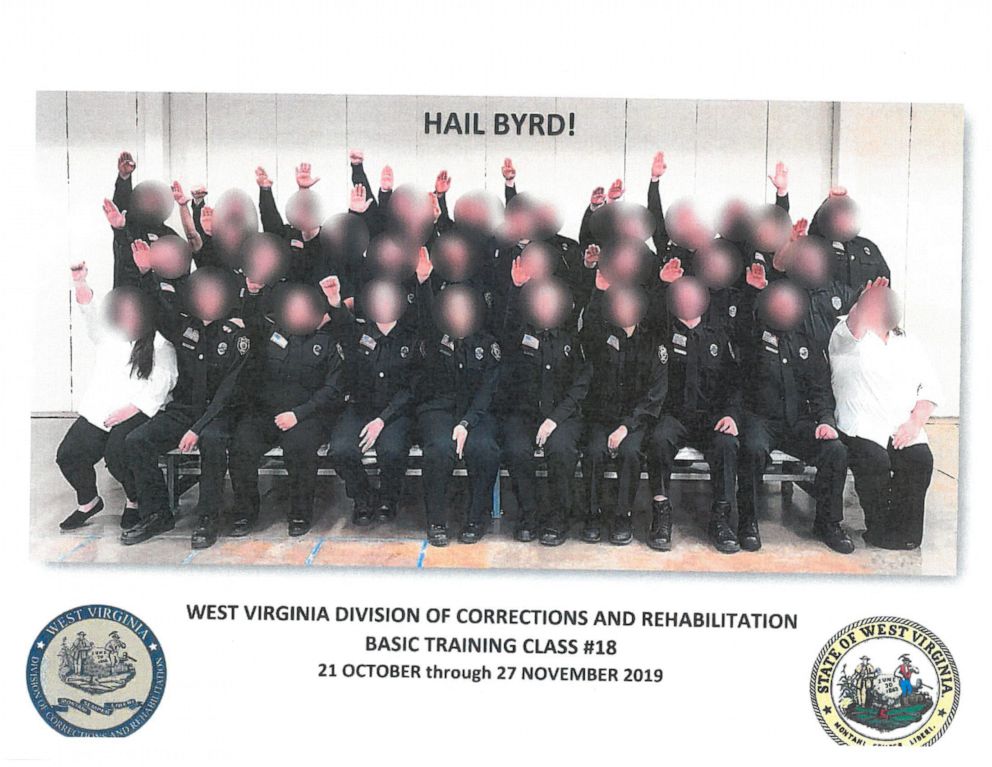 PHOTO: Members of a West Virginia Division of Corrections and Rehabilitation basic training class appear to give Nazi salutes in a class photo circulated on the internet.