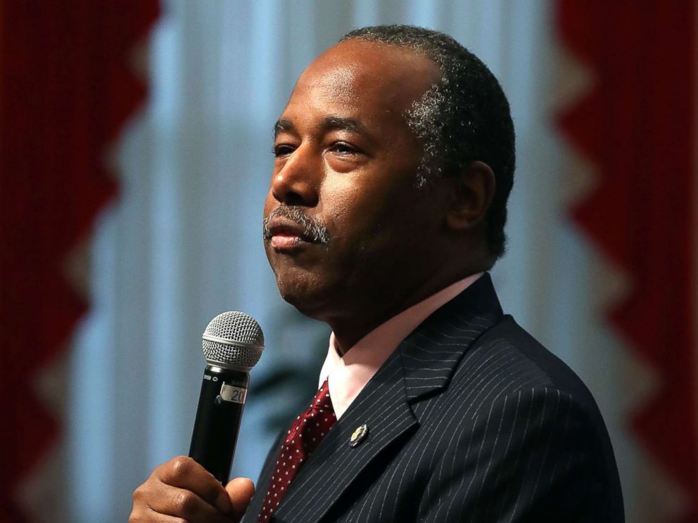 PHOTO: HUD Secretary Ben Carson speaks during a news conference on Dec. 15, 2017 in Washington.