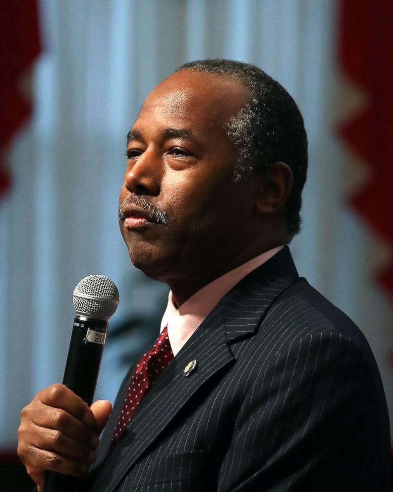 PHOTO: HUD Secretary Ben Carson speaks during a news conference on Dec. 15, 2017 in Washington.