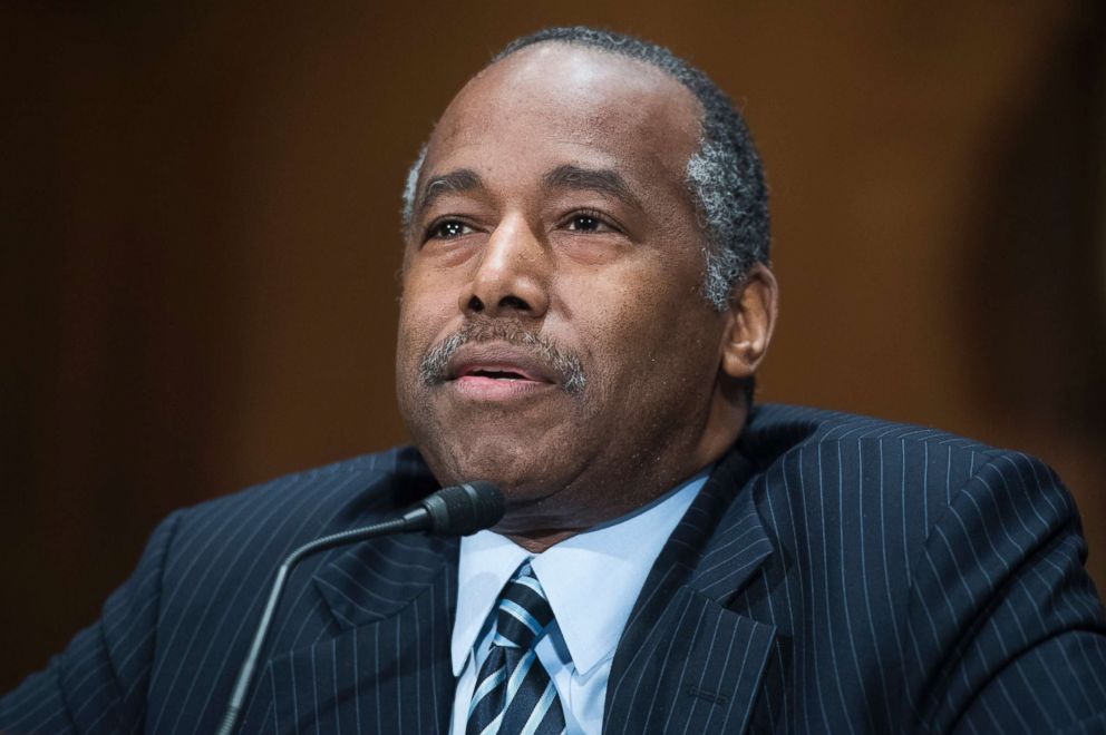 PHOTO: Secretary of Housing and Urban Development Ben Carson testifies during a Senate Banking Committee hearing in Dirksen Building on oversight of the Department of Housing and Urban Development, March 22, 2018.