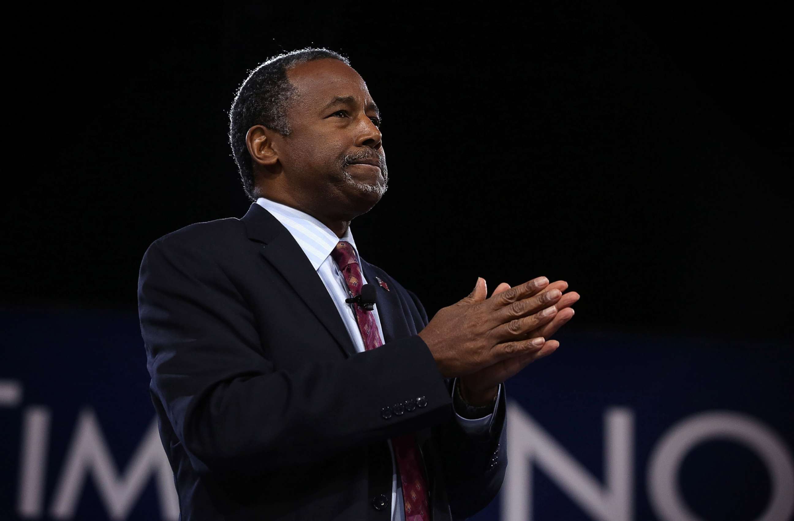 PHOTO: FILE PHOTO: Ben Carson speaks at CPAC 2016 March 4, 2016 in National Harbor, Maryland.