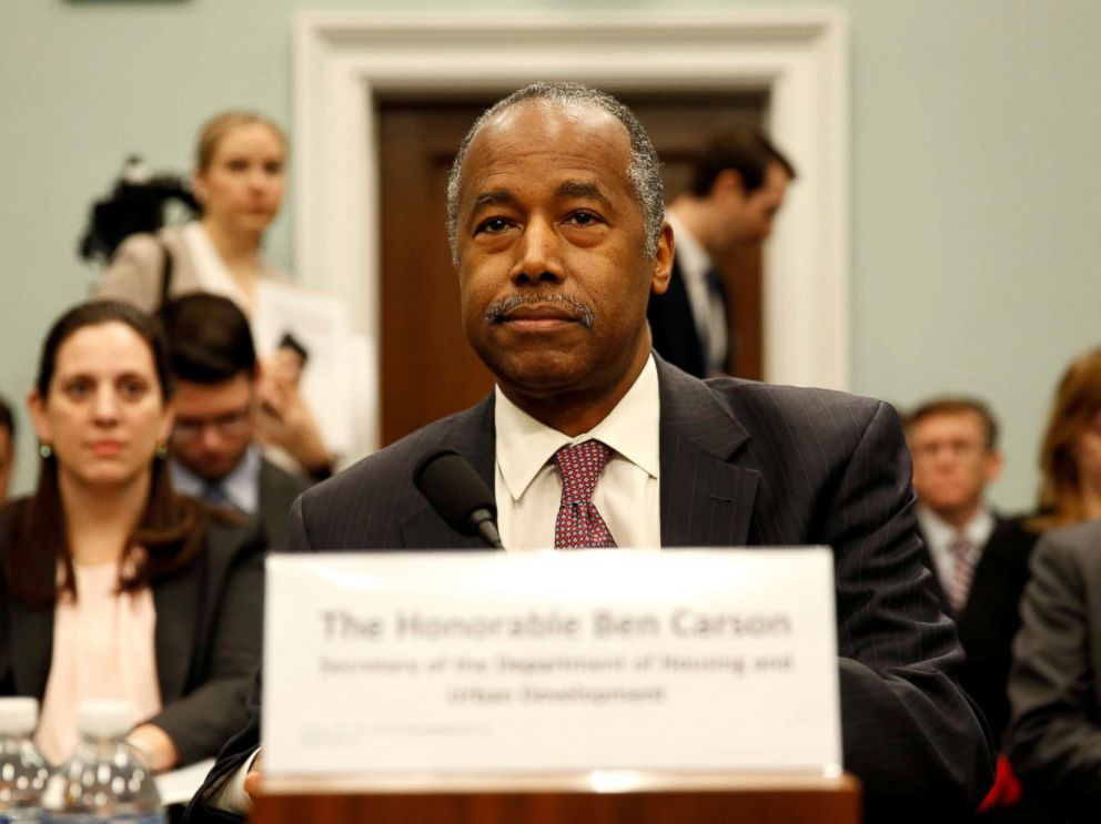 PHOTO: U.S. Secretary of Housing and Urban Development, Ben Carson, waits to testify to the House Appropriations Transportation, Housing and Urban Development and Related Agencies Subcommittee on Capitol Hill in Washington, March 20, 2018. 