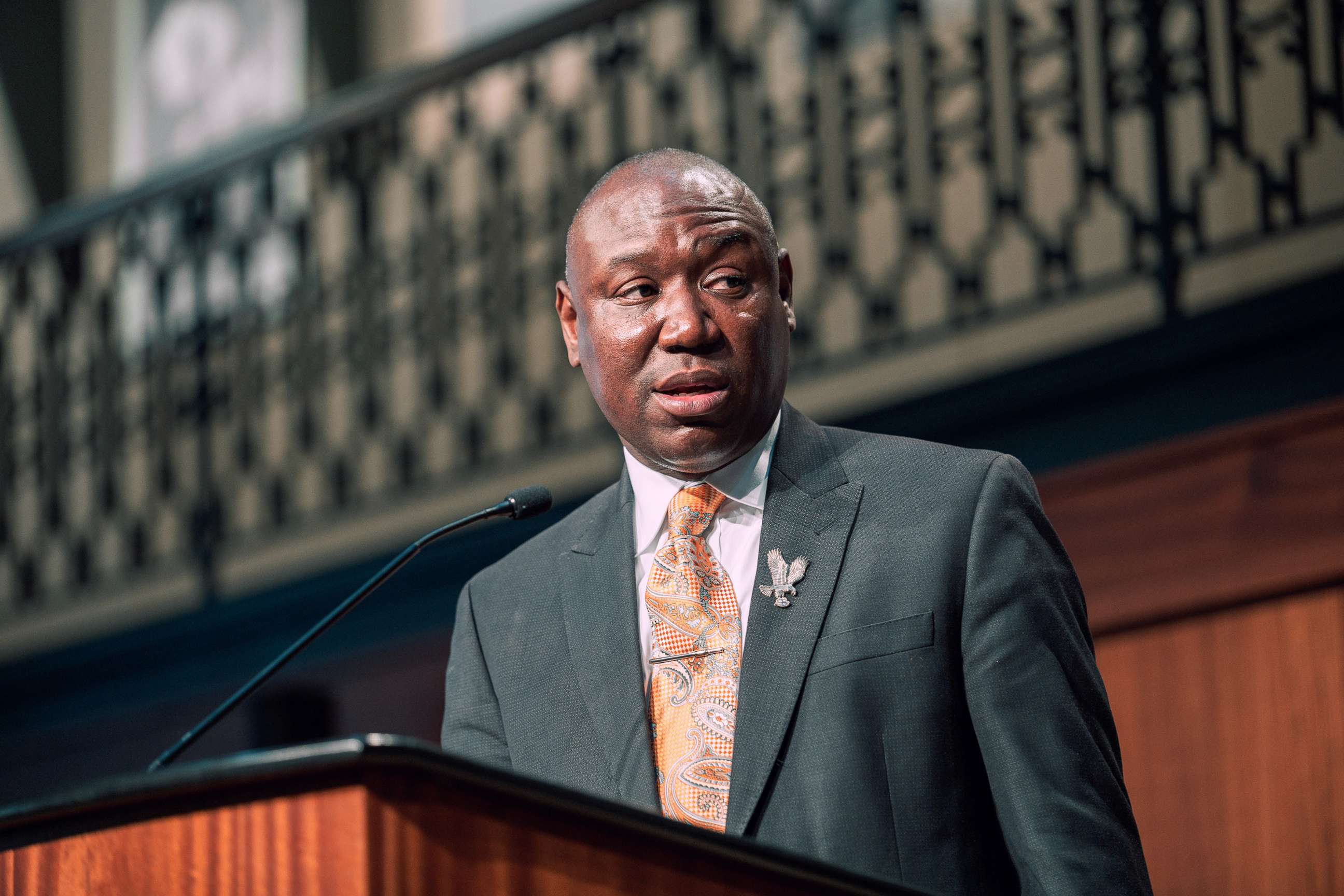 PHOTO: Attorney Ben Crump speaks at a press conference at City Hall on Sept. 15, 2020, in Louisville, Kentucky.