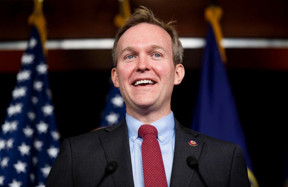PHOTO: In this Feb. 11, 2020, file photo, Rep. Ben McAdams speaks during the Problem Solvers Caucus press conference in the Capitol in Washington.