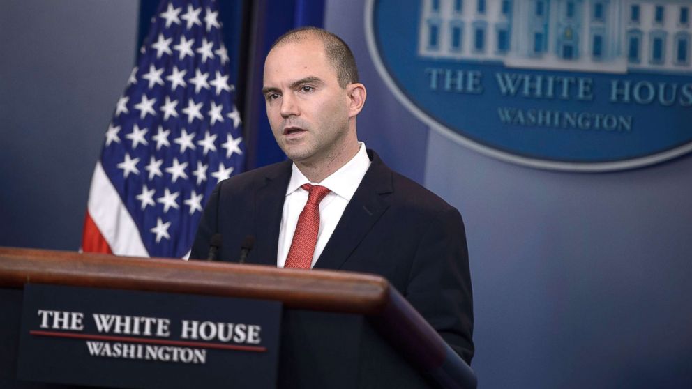 PHOTO: Ben Rhodes, Deputy National Security Advisor to President Barack Obama, speaks during a daily press briefing at the White House on Feb. 18, 2016 in Washington, D.C.