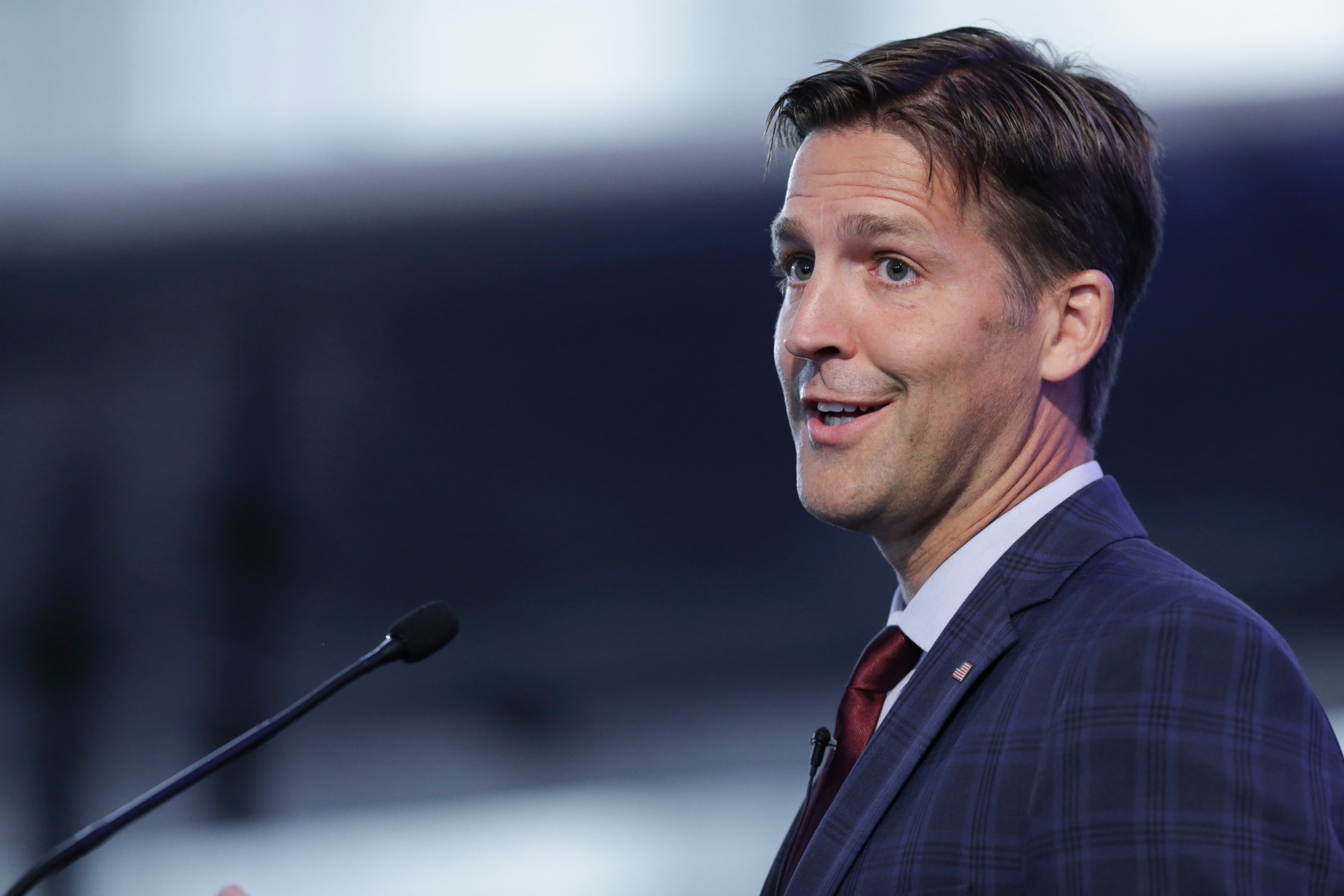 In this Wednesday, Aug. 9, 2017 file photo, Sen. Ben Sasse, R-Neb., speaks during a legislative summit featuring Nebraska's elected Congressional and House officials, in Ashland, Neb. 