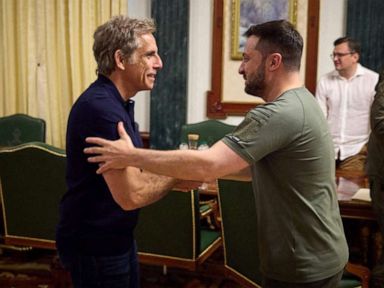 Ben Stiller meets Volodymyr Zelenskyy in Ukraine on World Refugee Day
