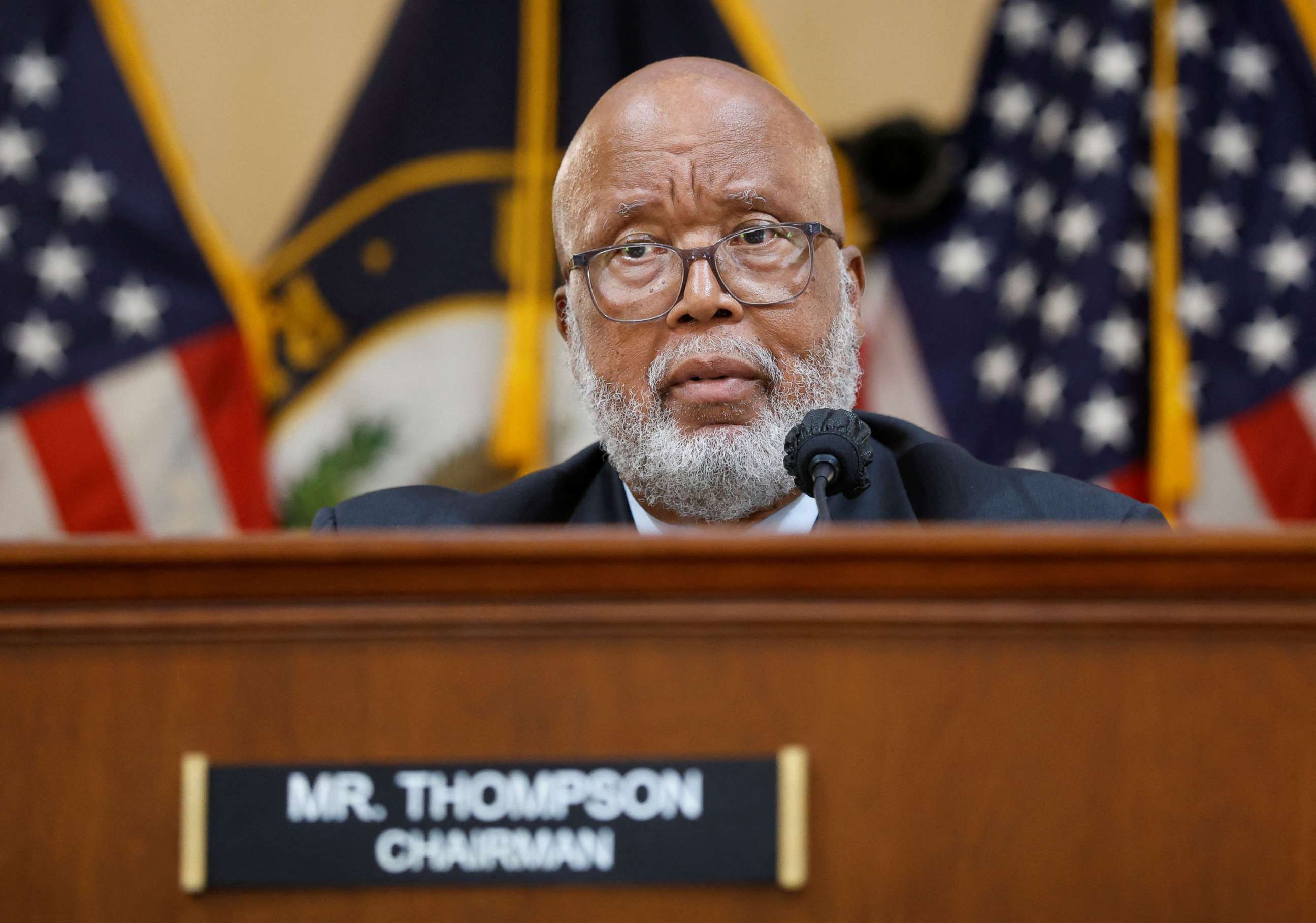 PHOTO: Chairman U.S. Representative Bennie Thompson participates in the opening public hearing of the U.S. House Select Committee to Investigate the January 6 Attack on the United States Capitol, on Capitol Hill in Washington, D.C., June 9, 2022.