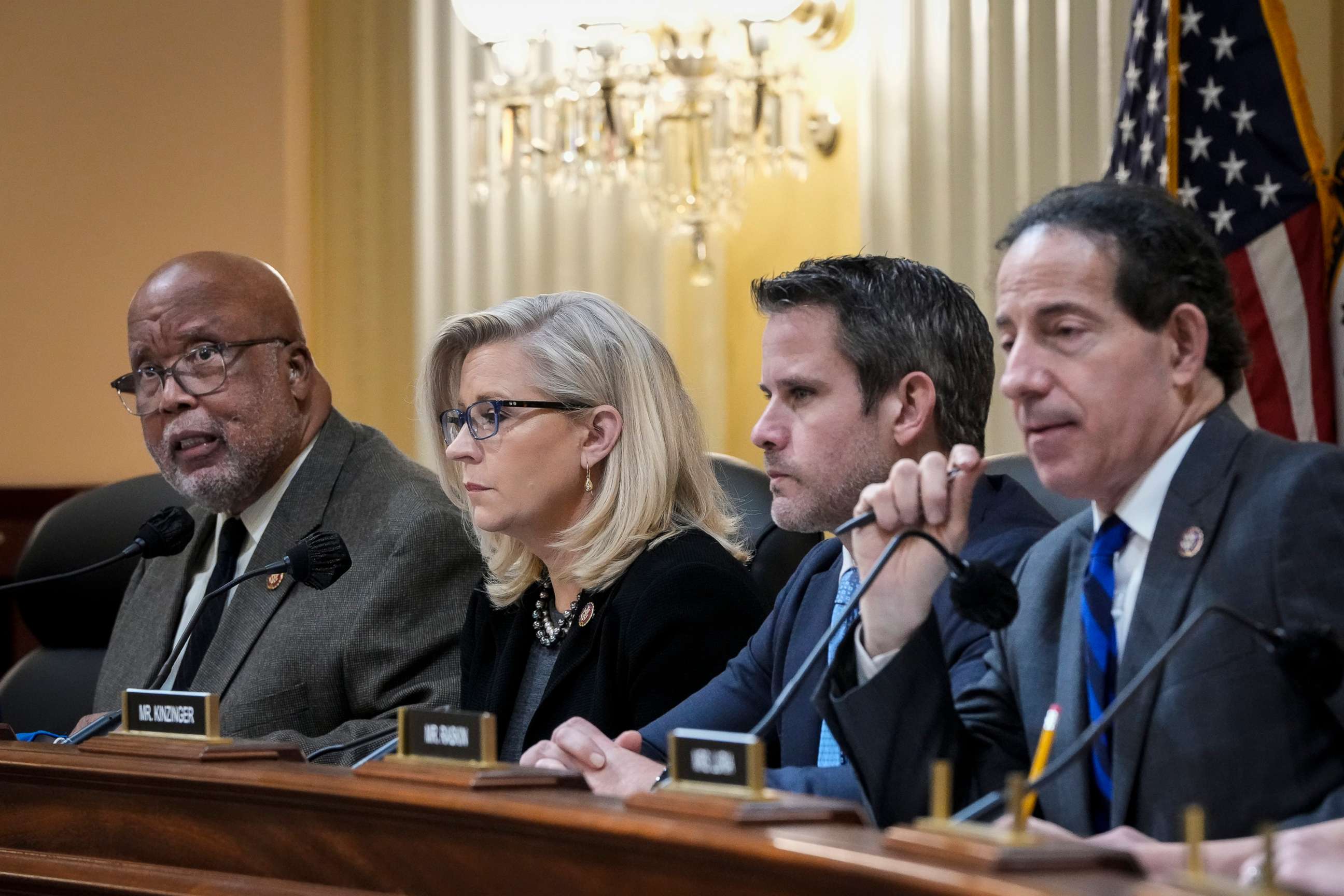 PHOTO: Rep. Bennie Thompson, chair of the select committee investigating the January 6 attack on the Capitol, speaks during a hearing held by the committee in Washington, Dec. 1, 2021.