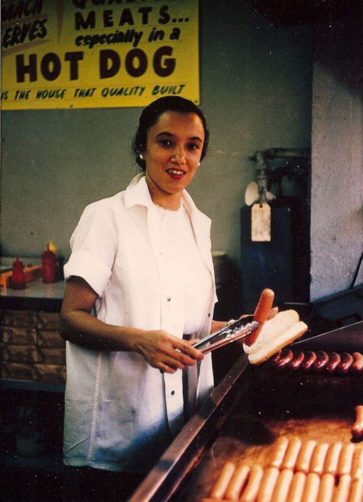 PHOTO: Virginia Ali is shown at the grill.